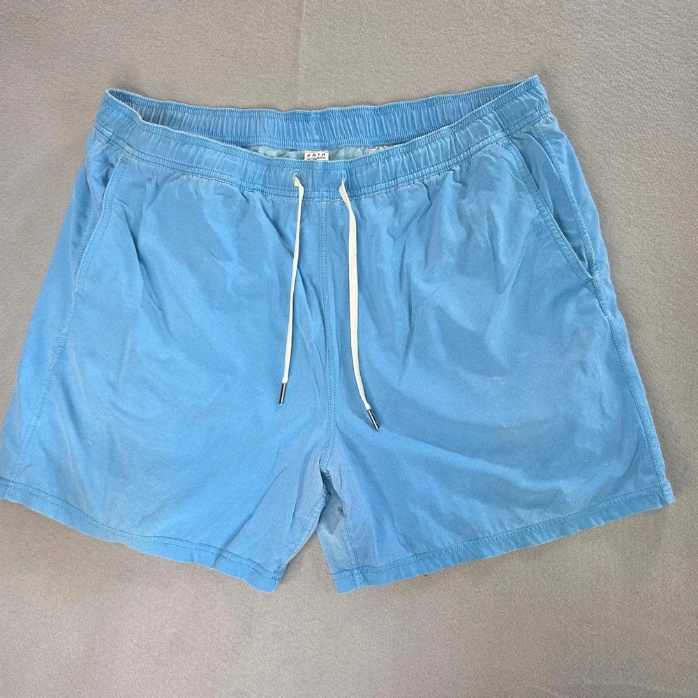 Fair Harbor Coastal Beach Swim Trunks XXL Recycled Nylon Summer Casual Blue